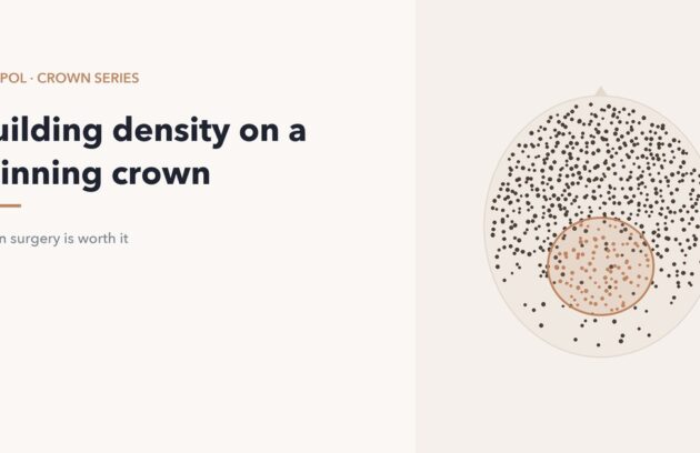 Grafts added to a thinning crown to rebuild density