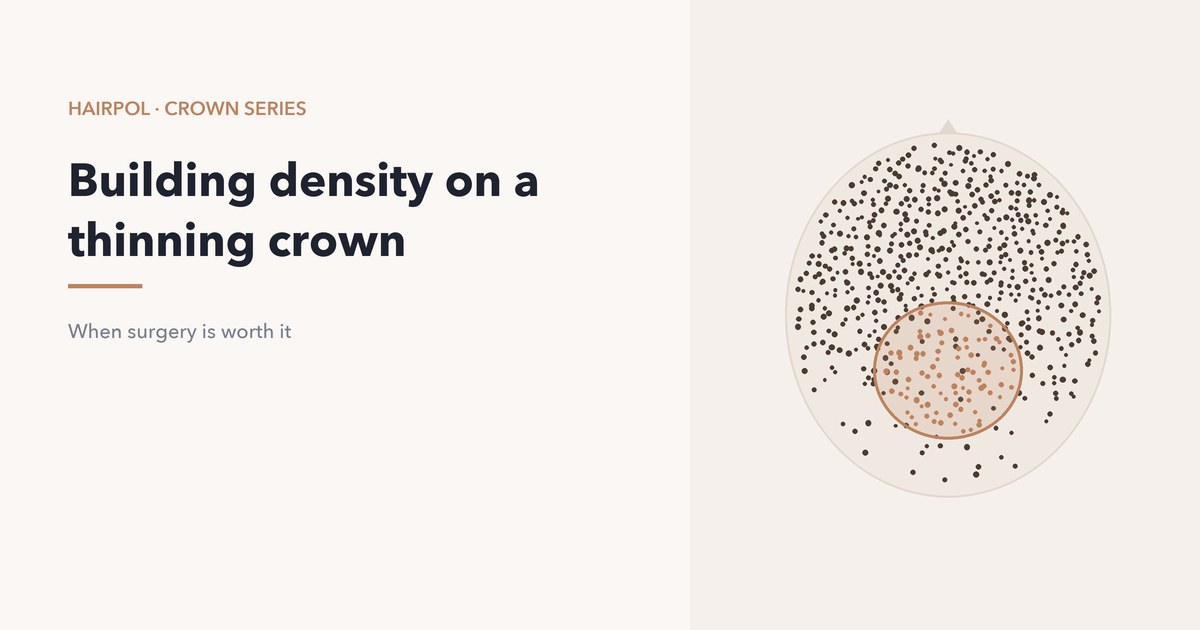 Grafts added to a thinning crown to rebuild density